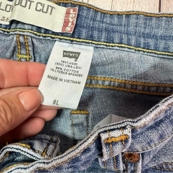 levi's 545 lowboot cut denim jeans womens sz 8 long boho western Y2K - Picture 8 of 8